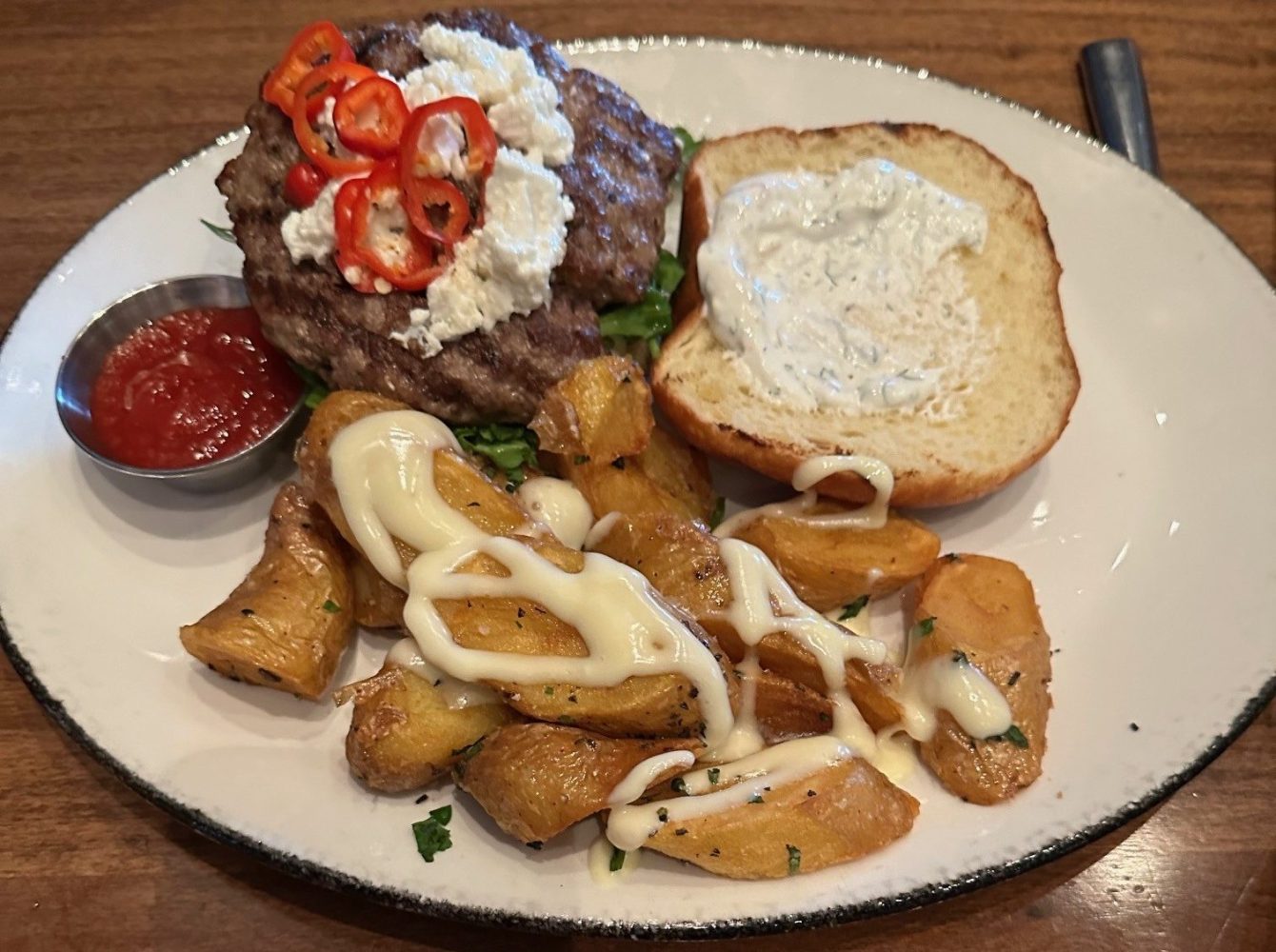 a plate of food on a table